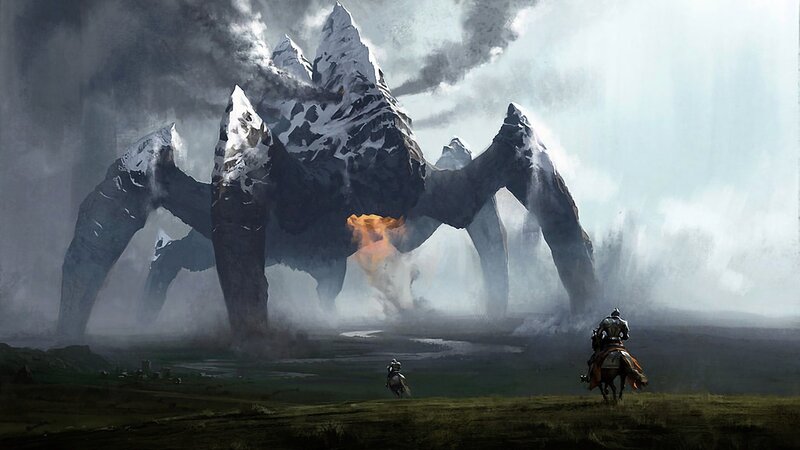 Giant Spider Creature — Gray