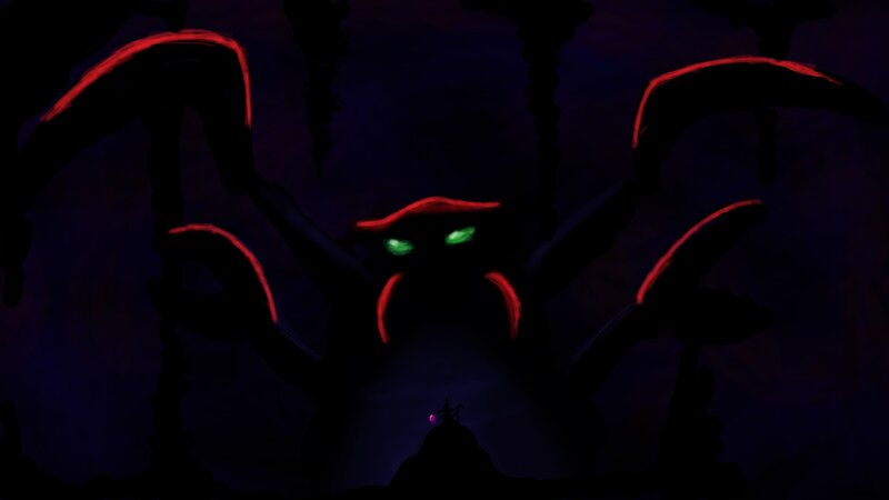 Giant Spider Monster — Black, Dramatic