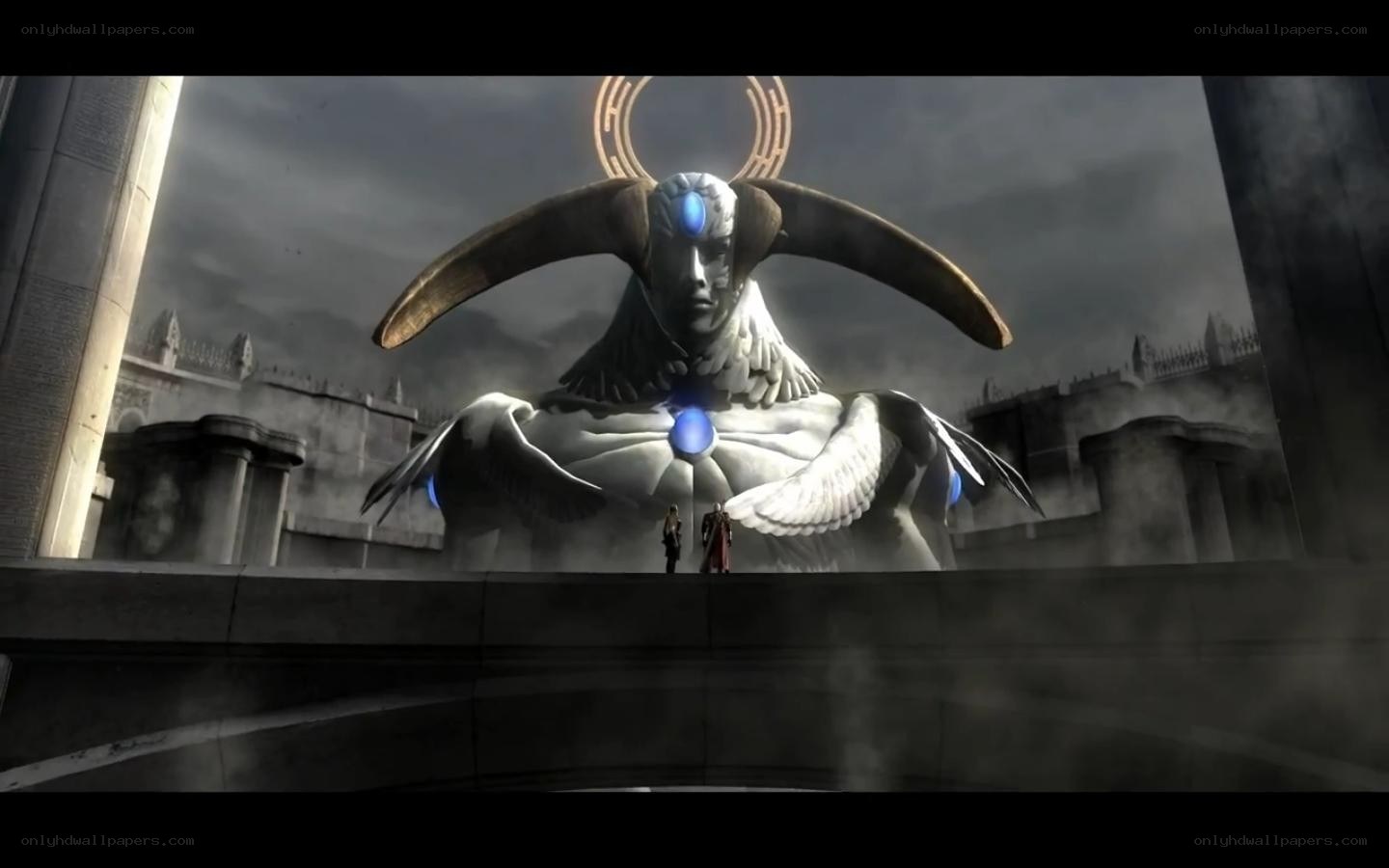 giant statue in ancient ruins