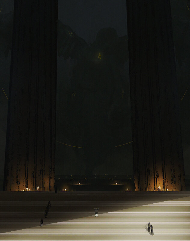 Giant Statue in Hall