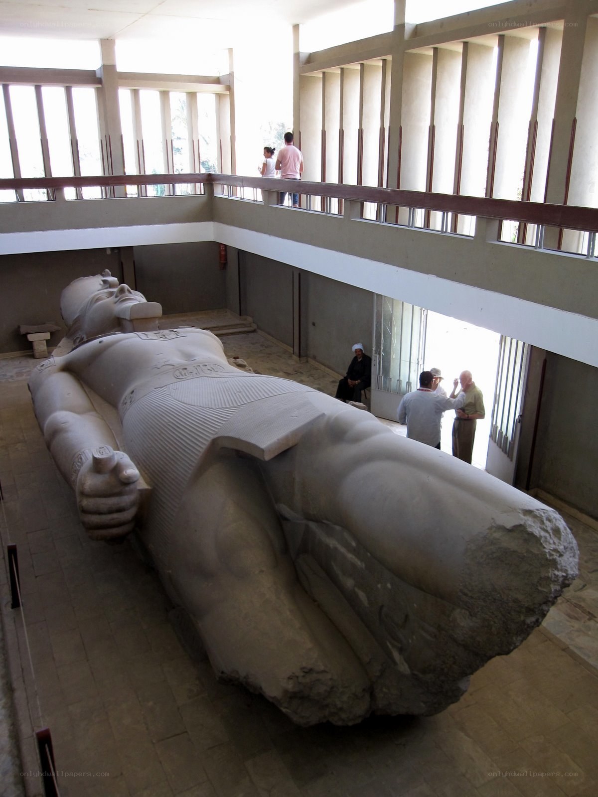 Giant statue in museum