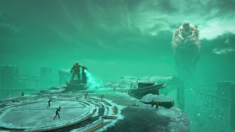 Giant Statue in Ruins — Green