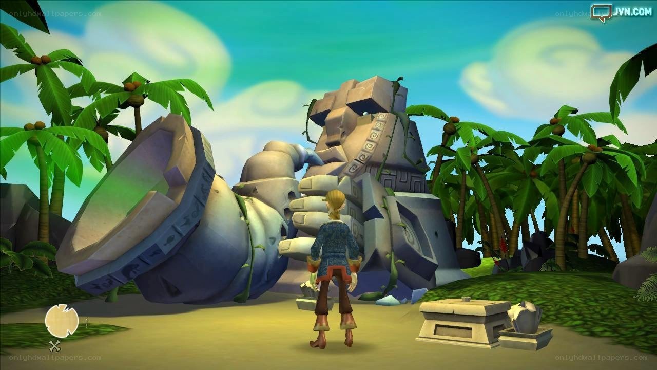 giant statue in tropical setting