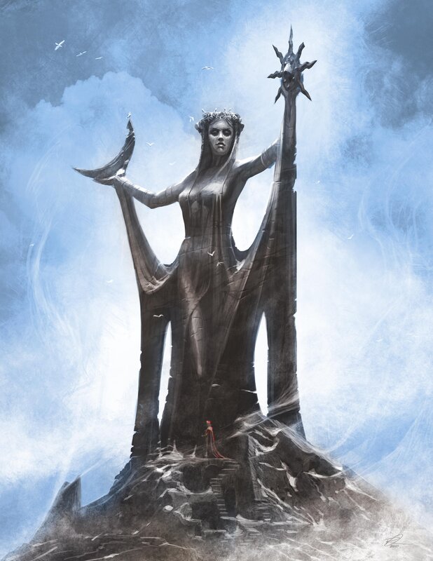 giant statue of a goddess