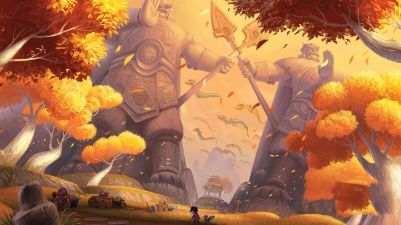 Giant Statues in Autumn