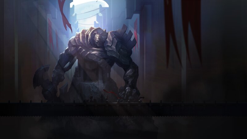 Giant Stone Golem — Gray, Dramatic