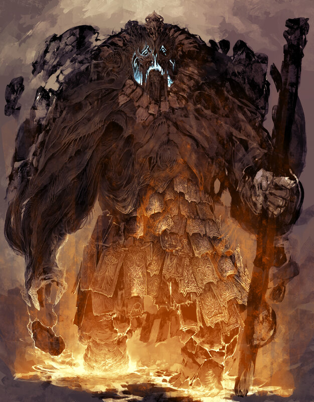 giant stone golem warrior