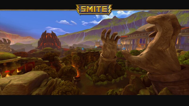 Giant Stone Hands in Ruins