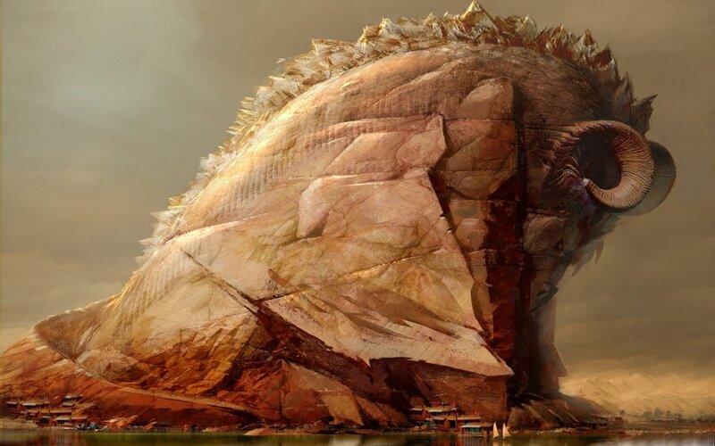 giant stone ram creature