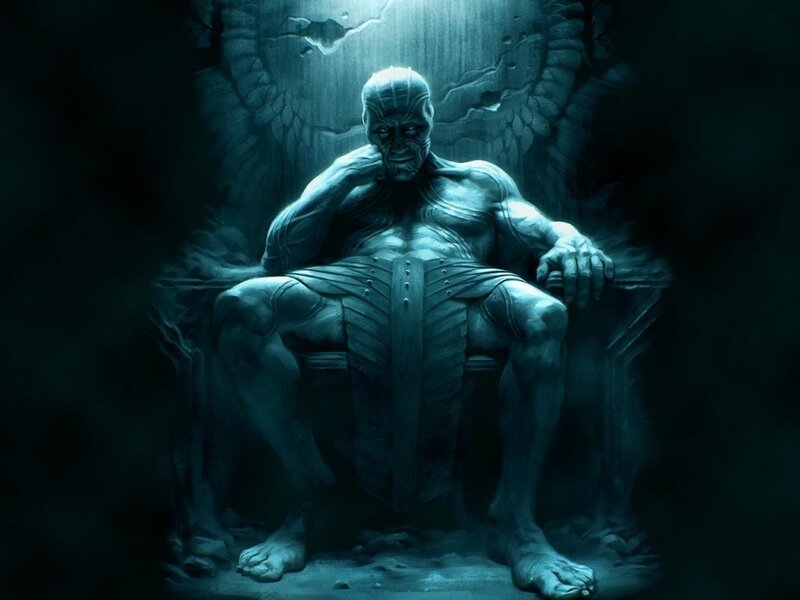 Giant Stone Statue — Blue
