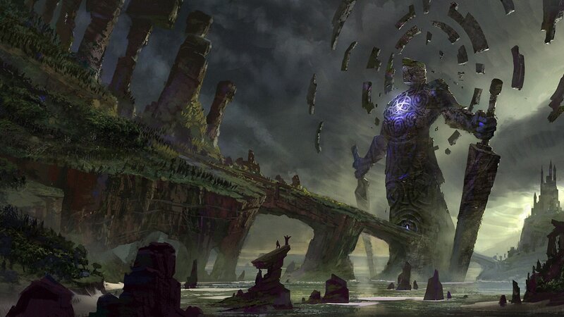 Giant Stone Statue — Gray