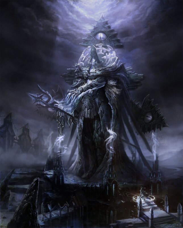 Giant Stone Statue — Purple