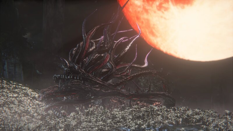 Giant Tentacled Creature — Black, Dark, Dramatic