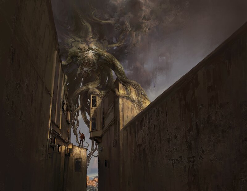 Giant Tentacled Creature — Brown
