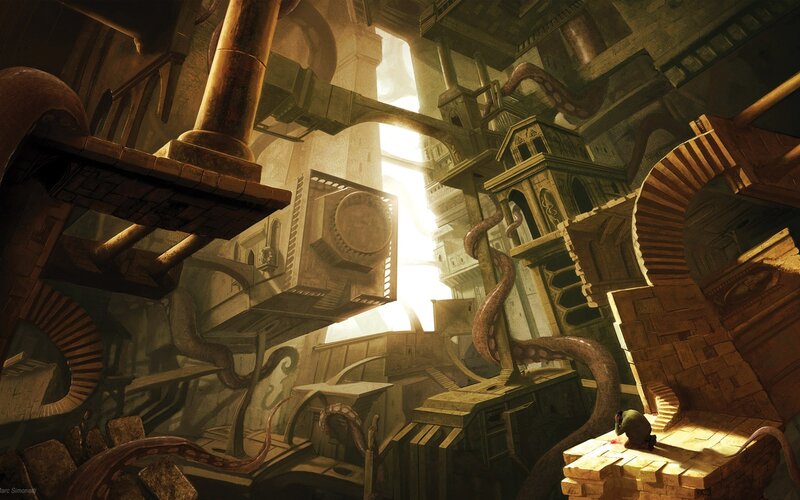 Giant Tentacles in Ruins