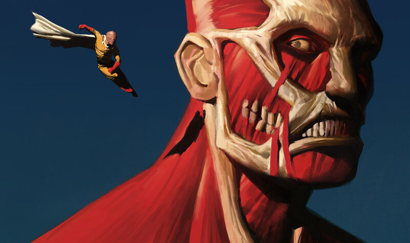 Giant Titan Head — Red