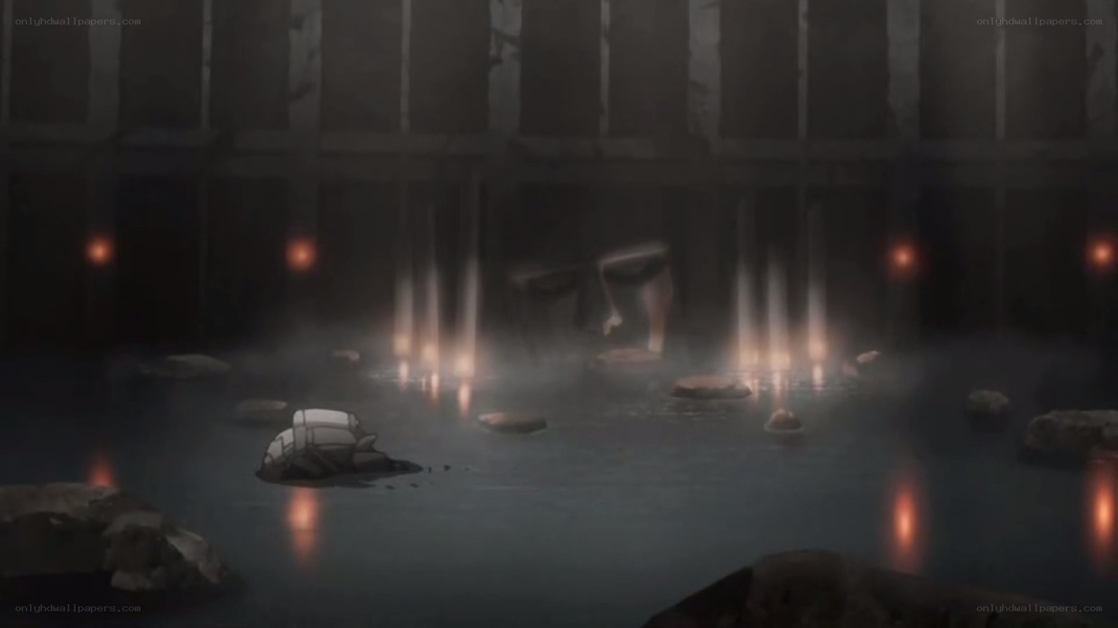 giant titan in water