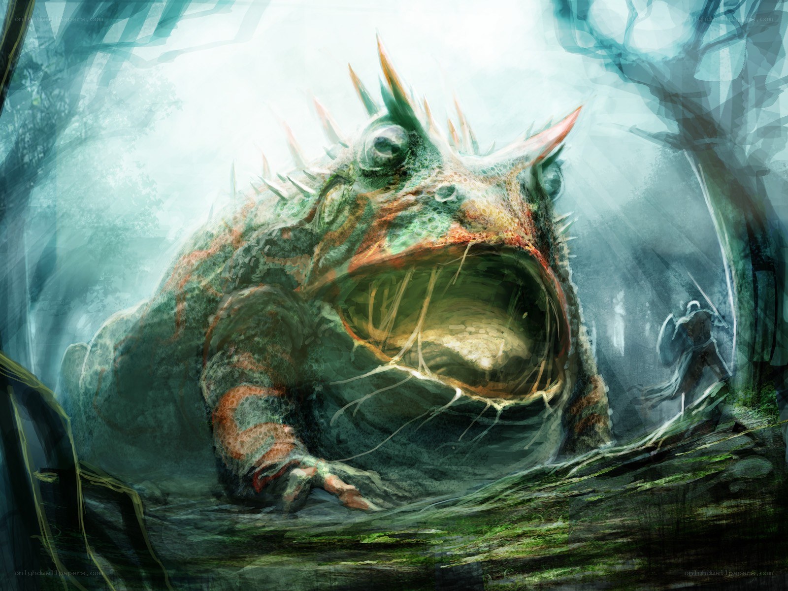 giant toad in a forest