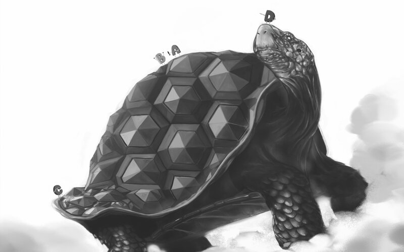 Giant Tortoise with Letters