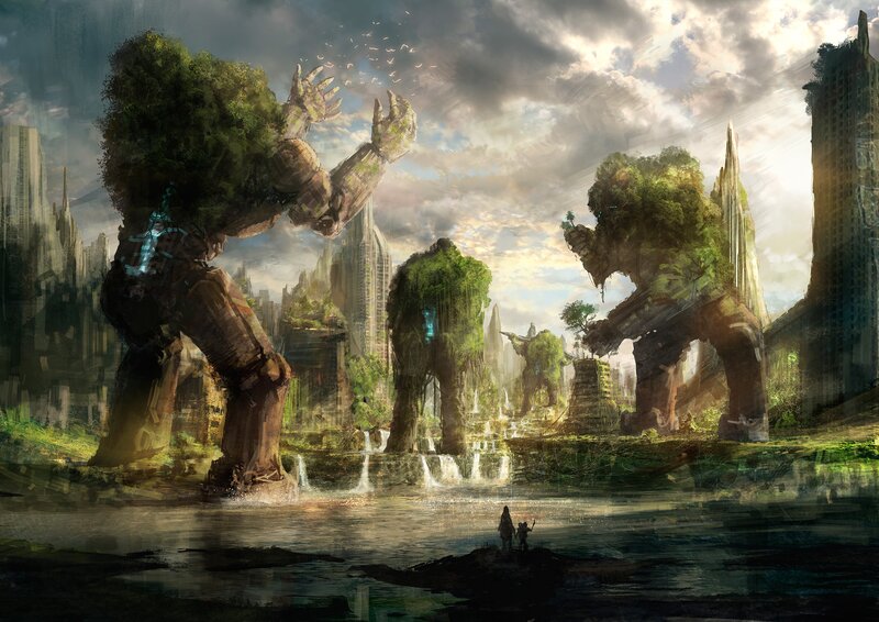 Giant Tree-covered Robots