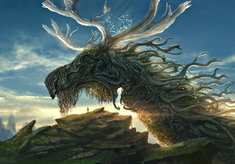 Giant Tree Creature — Blue, Dramatic
