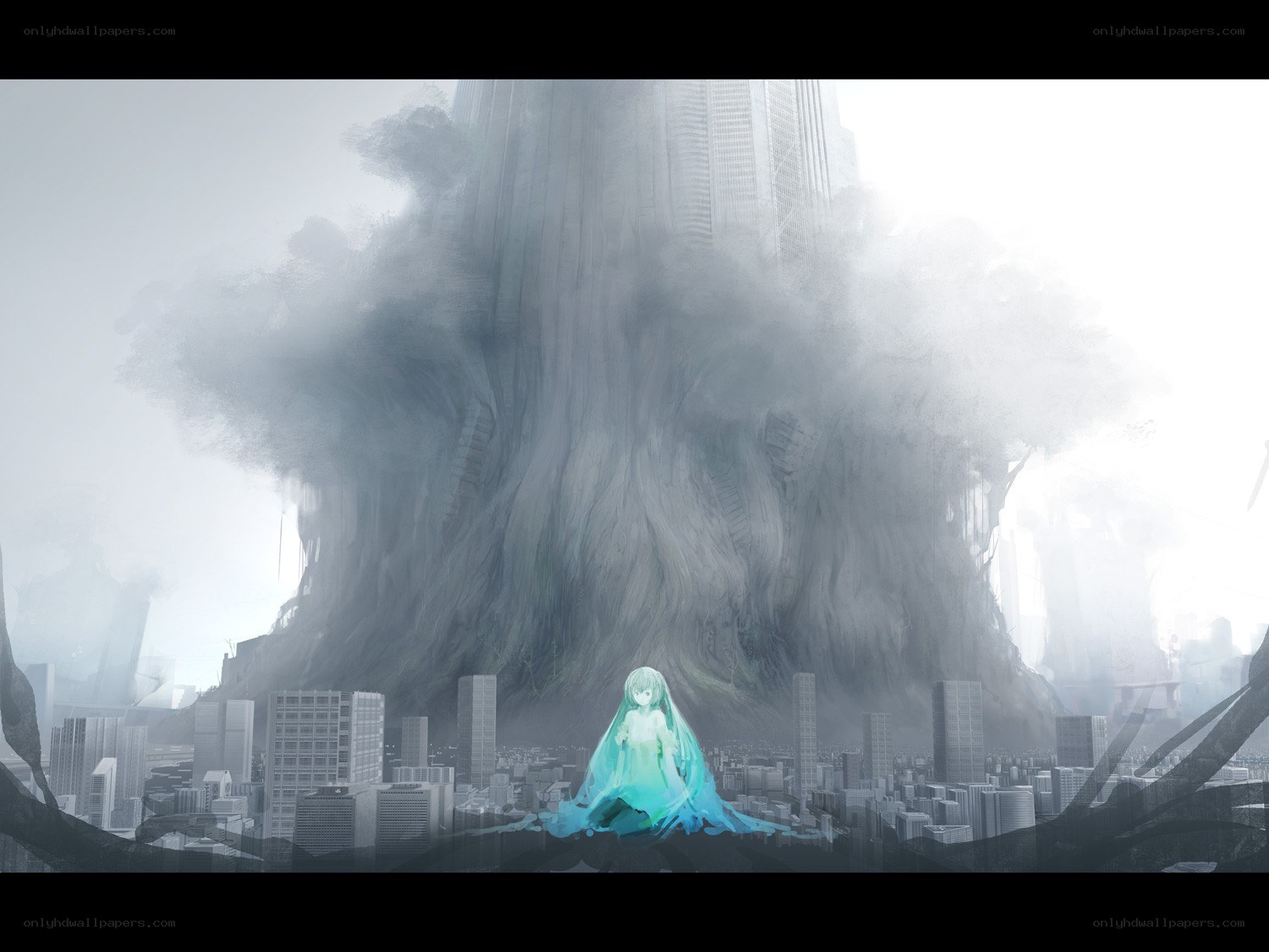 Giant tree in a city
