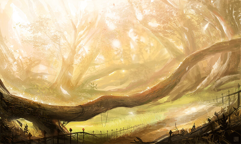 Giant Tree in Forest
