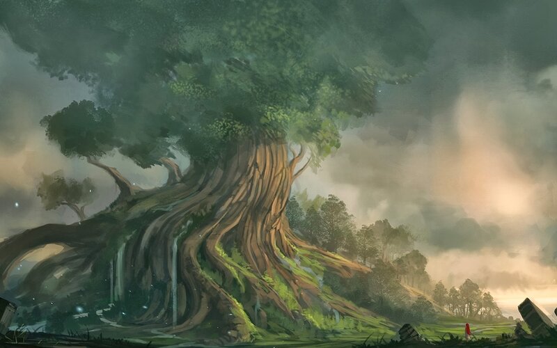 Giant Tree in Mist