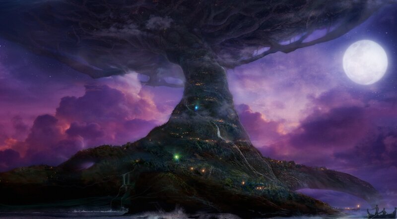 Giant Tree Island — Purple, Dramatic