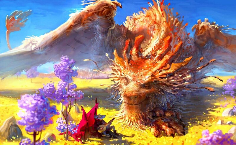 Giant Tree-like Creature — Yellow