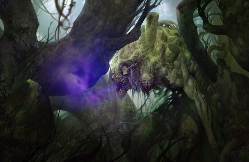 Giant Tree Monster — Green, Dark, Eerie