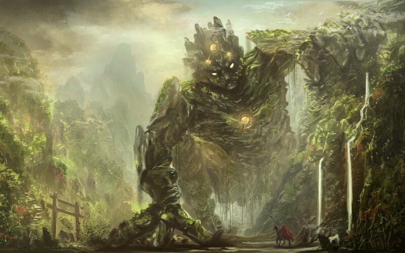 Giant Tree Monster — Green, Dramatic