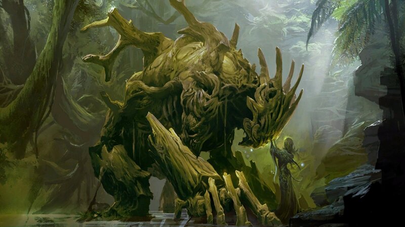 giant tree monster in forest