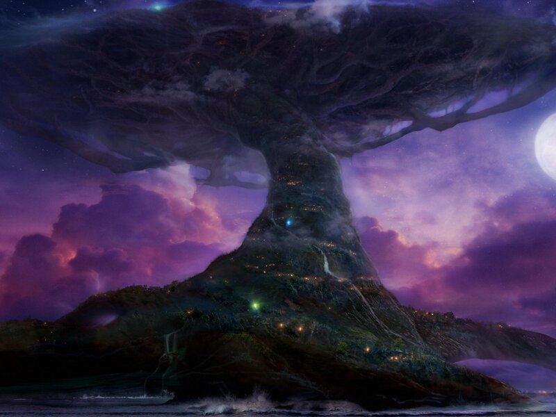 Giant tree on an island