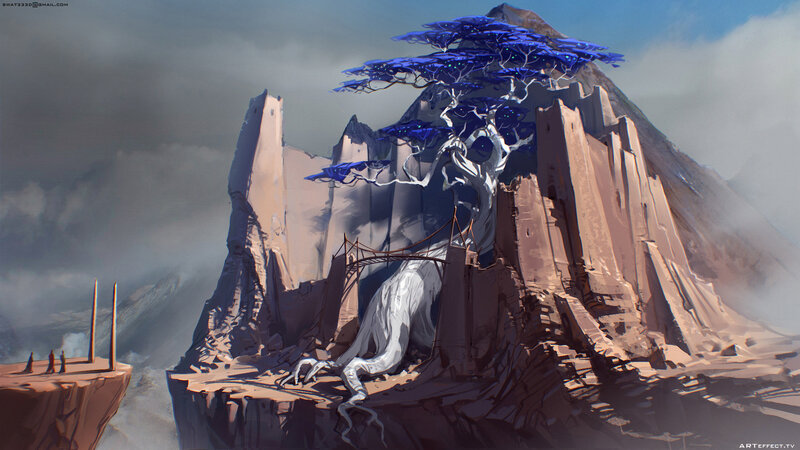 Giant Tree on Mountain