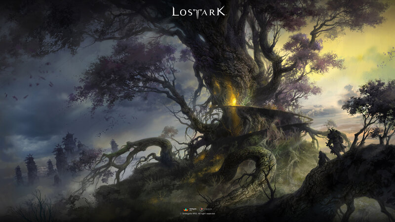 Giant Tree with Glowing Core — Purple