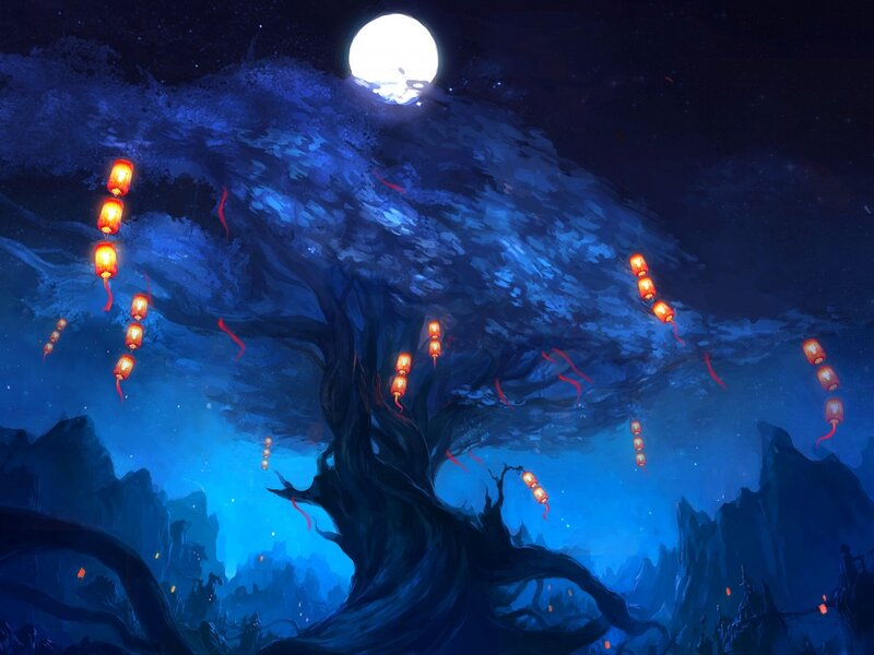 Giant Tree with Lanterns