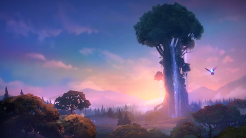 Giant Tree with Waterfall
