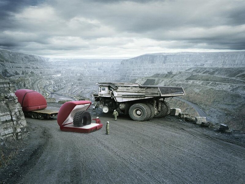 Giant truck in a quarry