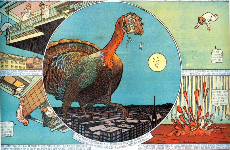 Giant Turkey Eating Buildings