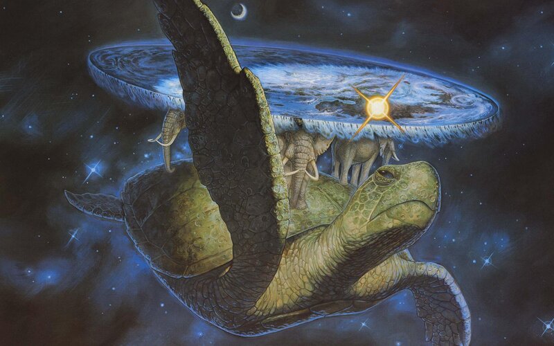 Giant Turtle Carrying World — Green