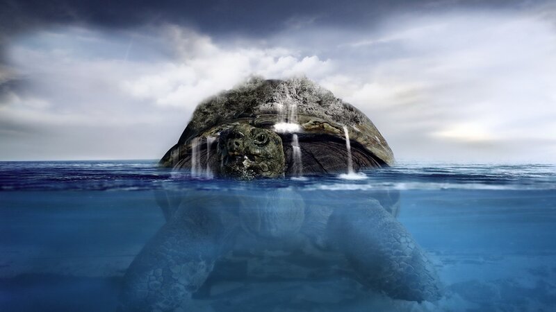 Giant Turtle in Ocean