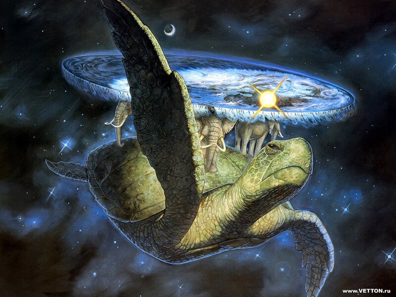 Giant Turtle in Space — Blue