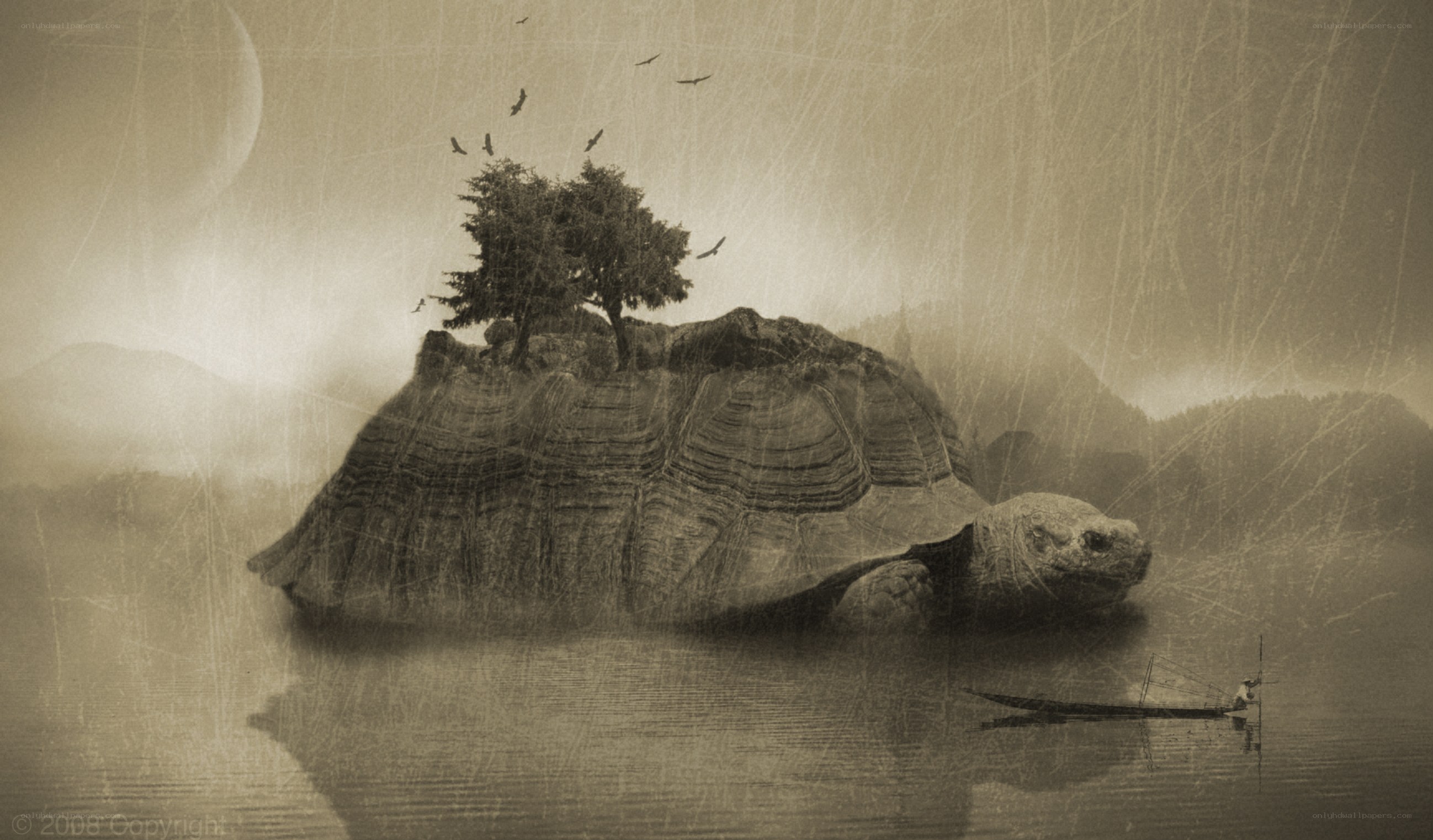 giant turtle island
