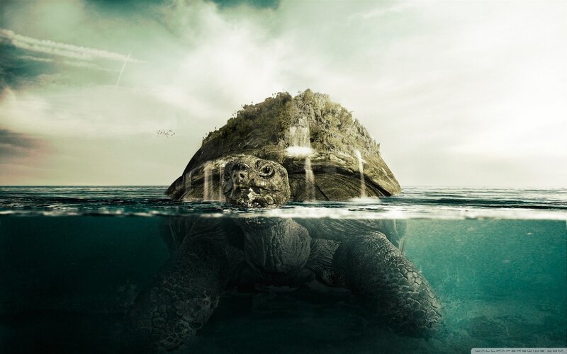 giant turtle island