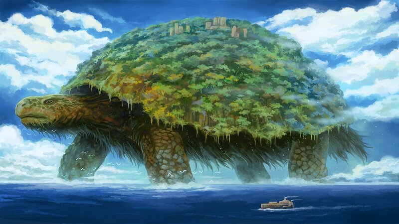 Giant Turtle Island — Blue