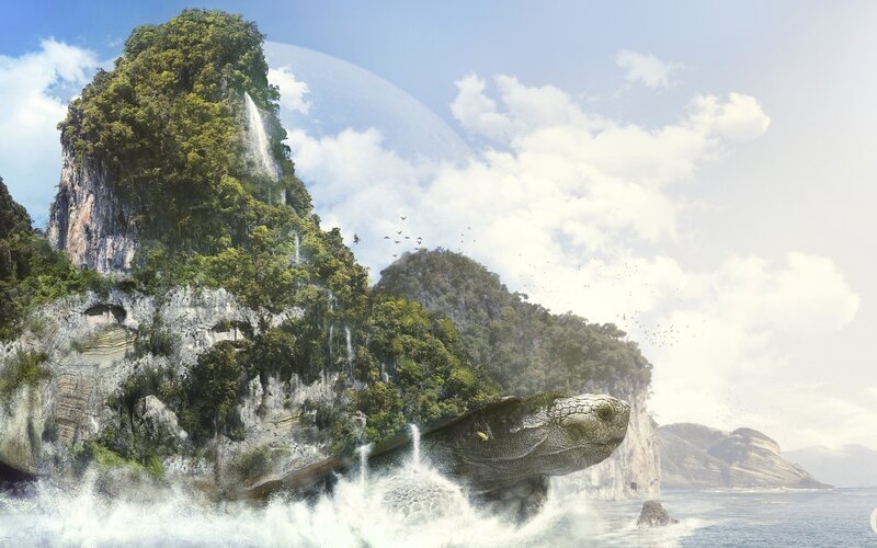 Giant Turtle Island — Green