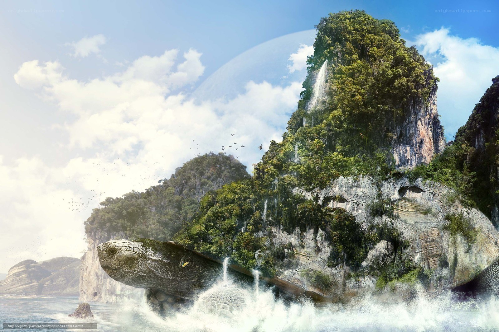 giant turtle island