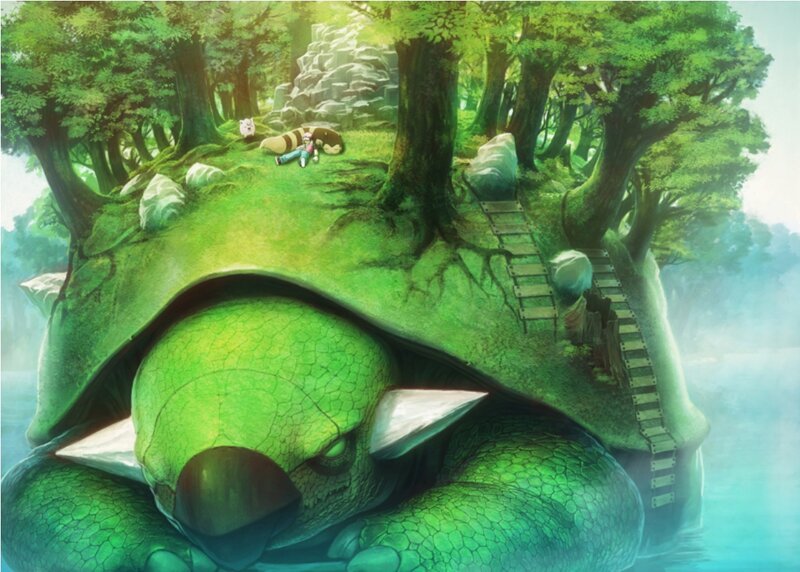 Giant Turtle with Forest