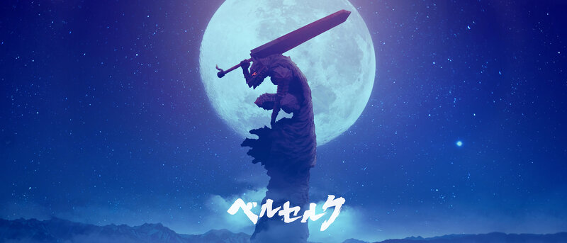 Giant Warrior with Sword — Blue, Dramatic